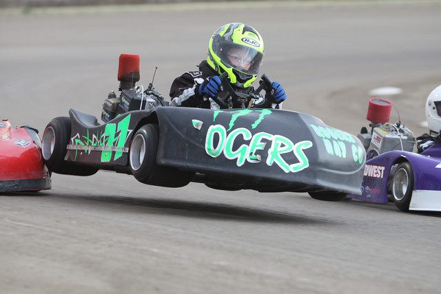 Kart race at WaKeeney Mini Speedway
