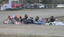 Karts on track at WaKeeney Mini Speedway